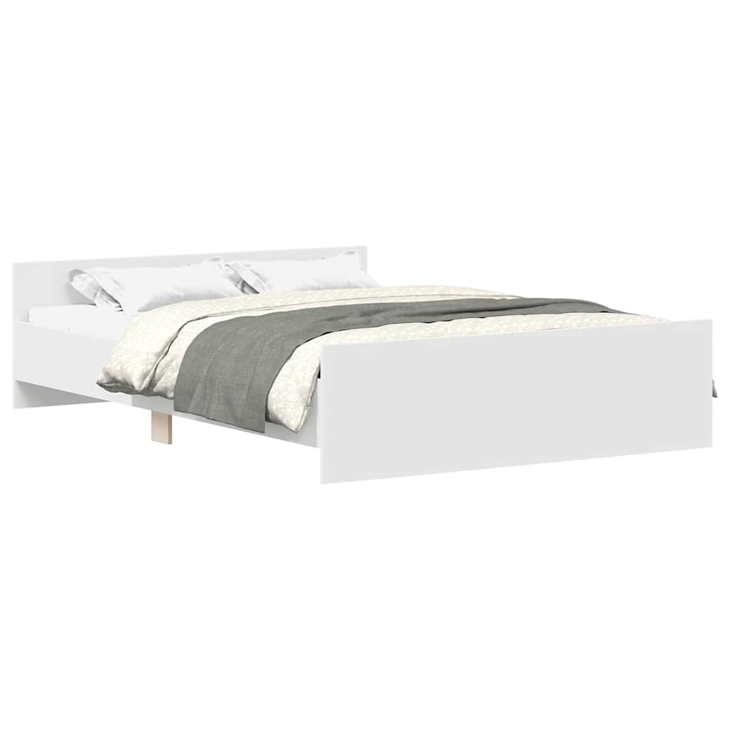 Giroletto con Testiera e Pediera Bianco 140x190 cm | homemem39