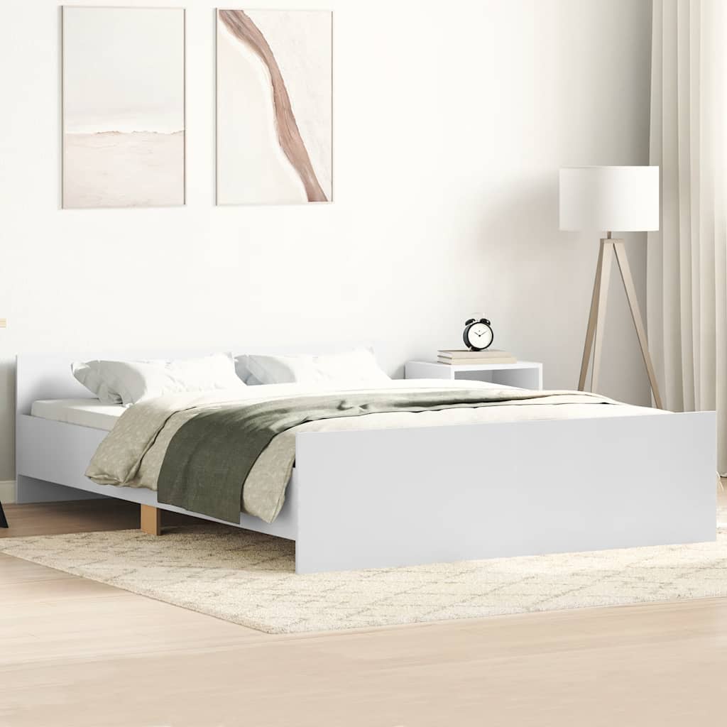 Giroletto con Testiera e Pediera Bianco 140x190 cm | homemem39