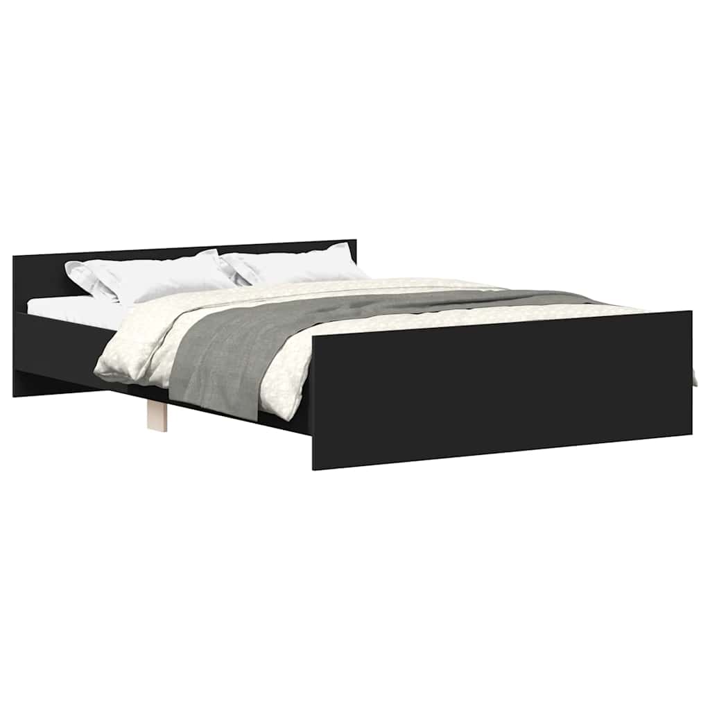 Giroletto con Testiera e Pediera Nero 140x190 cm | homemem39