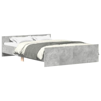 Giroletto con Testiera e Pediera Grigio Cemento 140x190 cm | homemem39
