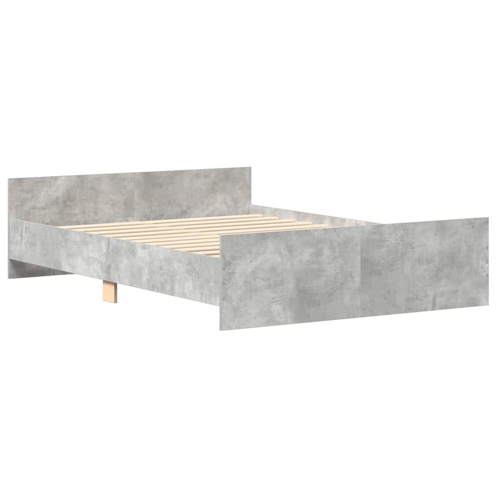 Giroletto con Testiera e Pediera Grigio Cemento 140x190 cm | homemem39