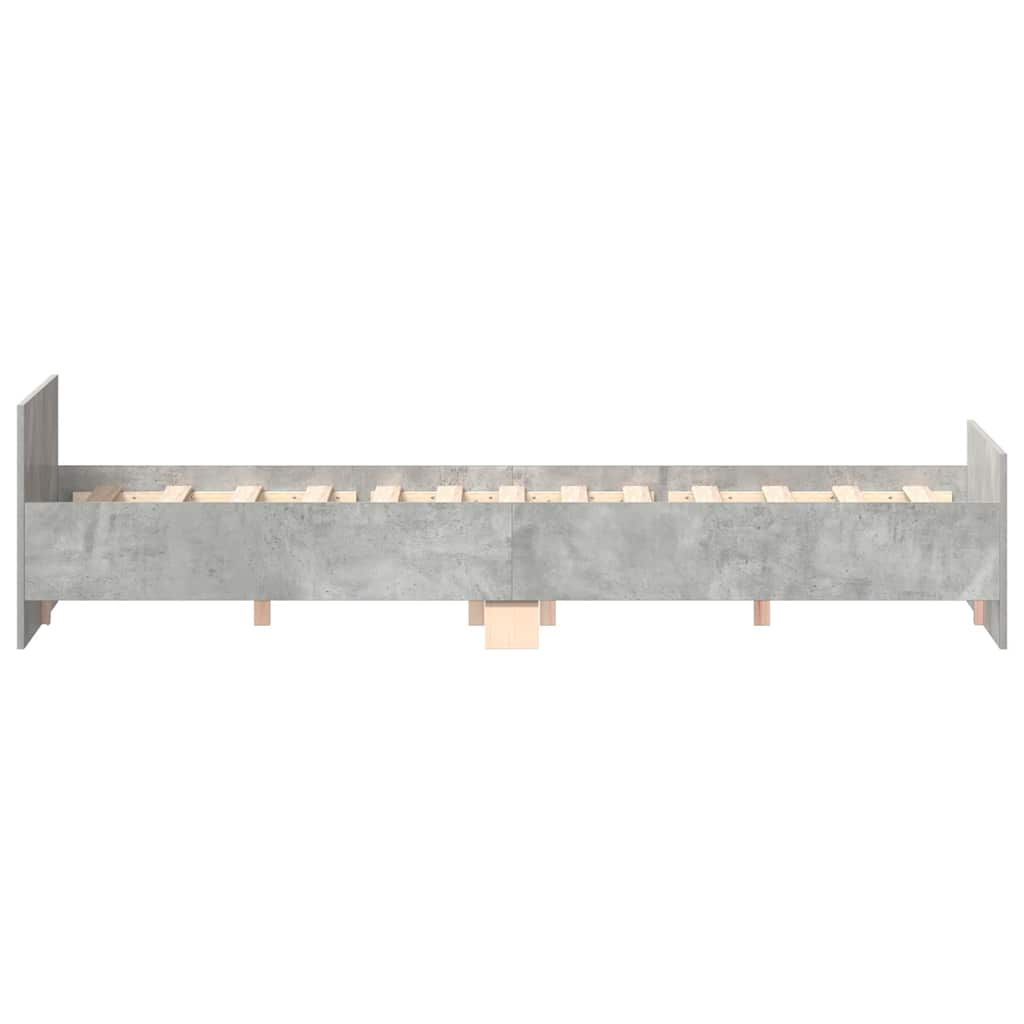 Giroletto con Testiera e Pediera Grigio Cemento 140x190 cm | homemem39