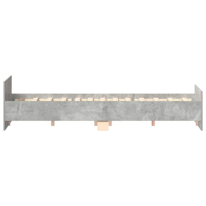 Giroletto con Testiera e Pediera Grigio Cemento 140x190 cm | homemem39