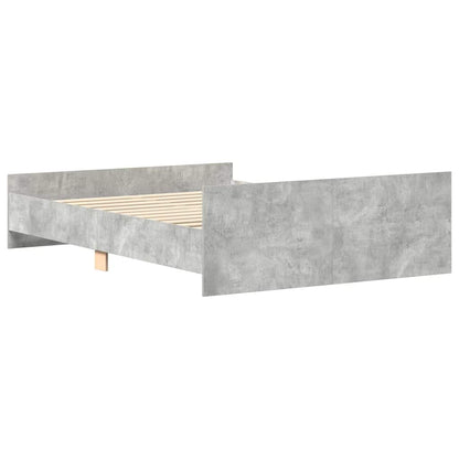 Giroletto con Testiera e Pediera Grigio Cemento 140x190 cm | homemem39
