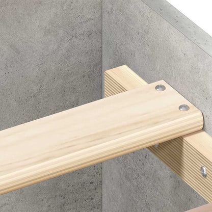 Giroletto con Testiera e Pediera Grigio Cemento 140x190 cm | homemem39