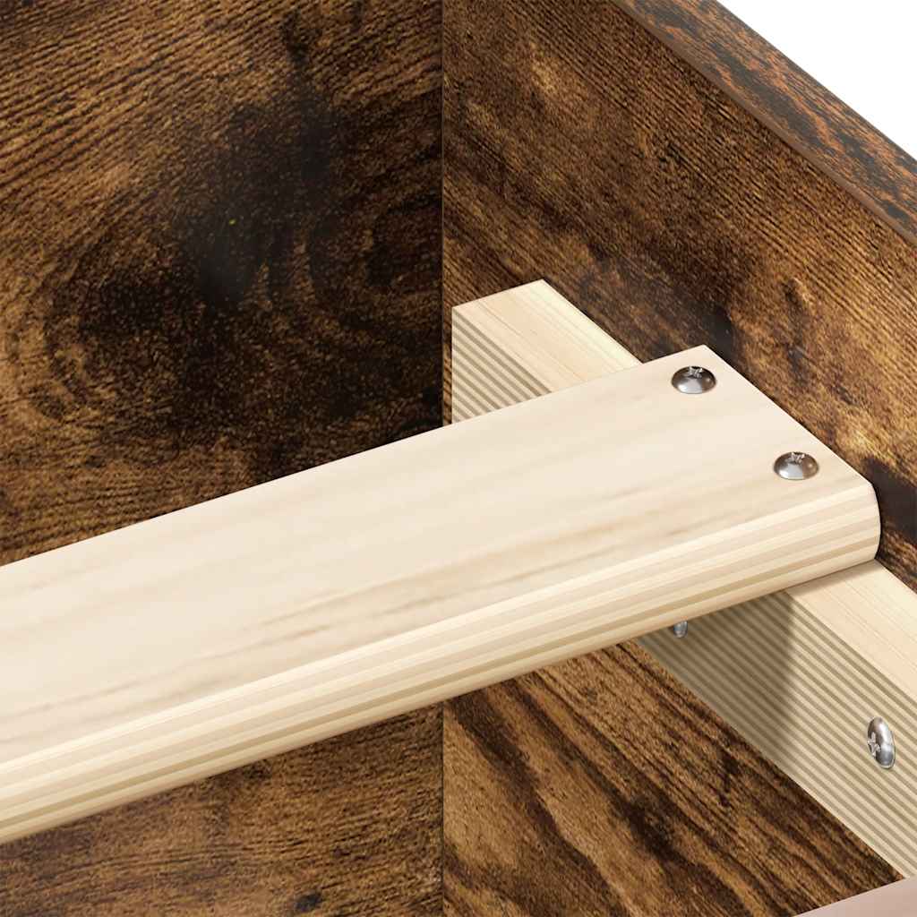 Giroletto con Testiera e Pediera Rovere Fumo 140x190 cm | homemem39