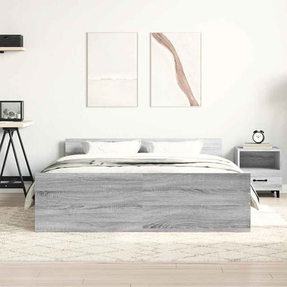 Giroletto con Testiera e Pediera Grigio Sonoma 140x190 cm | homemem39