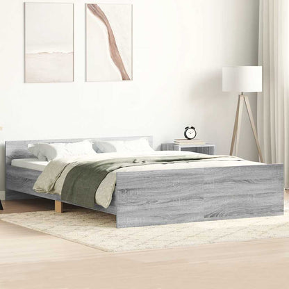Giroletto con Testiera e Pediera Grigio Sonoma 140x190 cm | homemem39