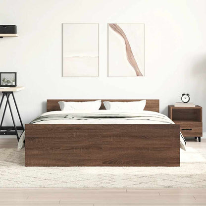 Giroletto con Testiera e Pediera Rovere Marrone 140x190 cm | homemem39