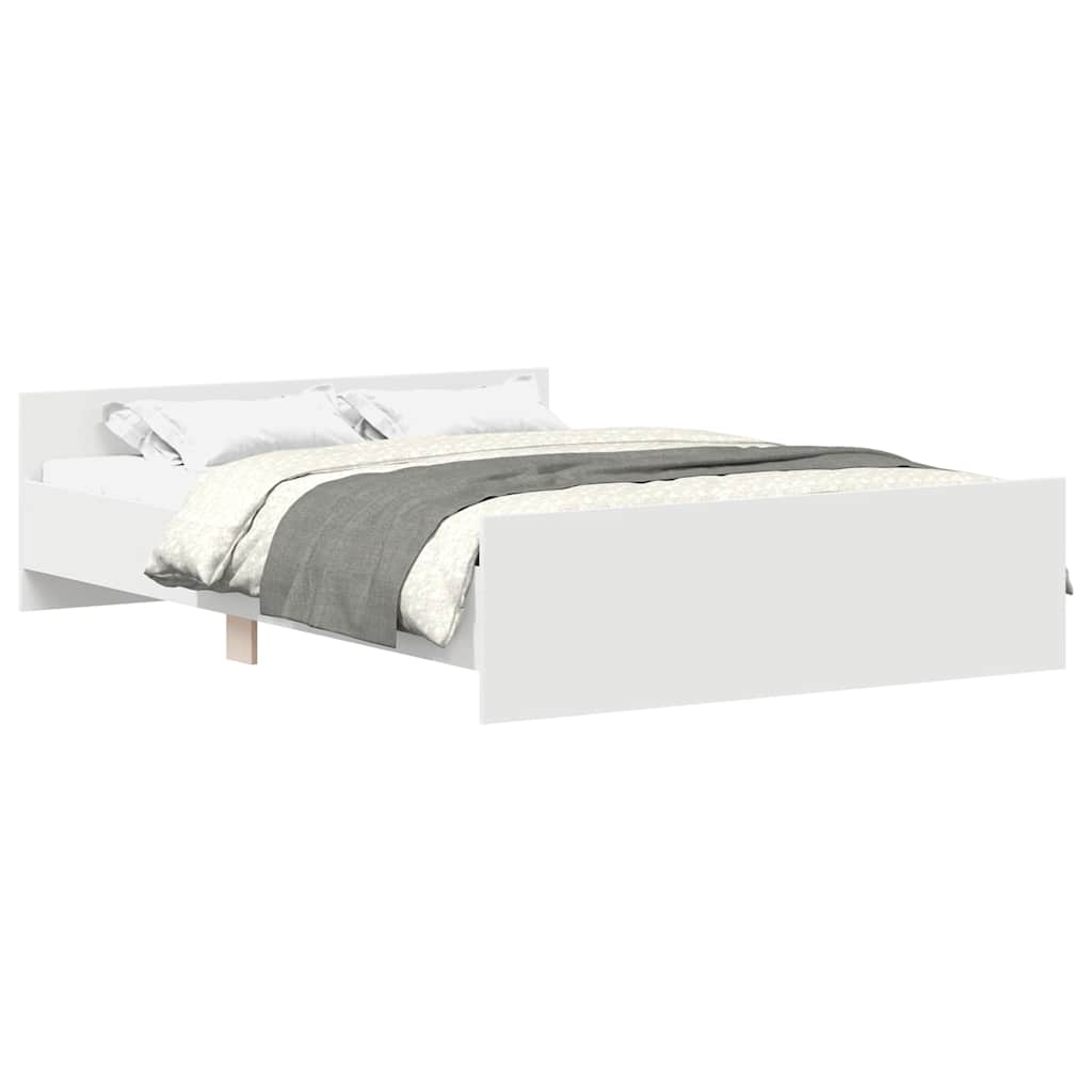 Giroletto con Testiera e Pediera Bianco 135x190 cm | homemem39