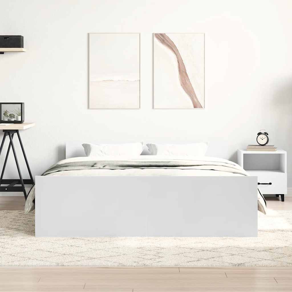 Giroletto con Testiera e Pediera Bianco 135x190 cm | homemem39
