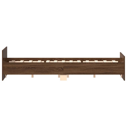 Giroletto con Testiera e Pediera Rovere Marrone 135x190 cm | homemem39