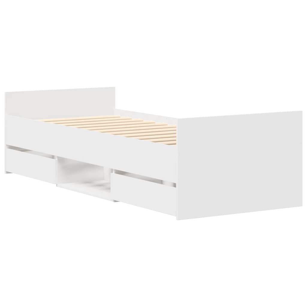 Giroletto con Testiera e Pediera Bianco 100x200 cm | homemem39