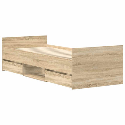 Giroletto con Testiera e Pediera Rovere Sonoma 100x200 cm