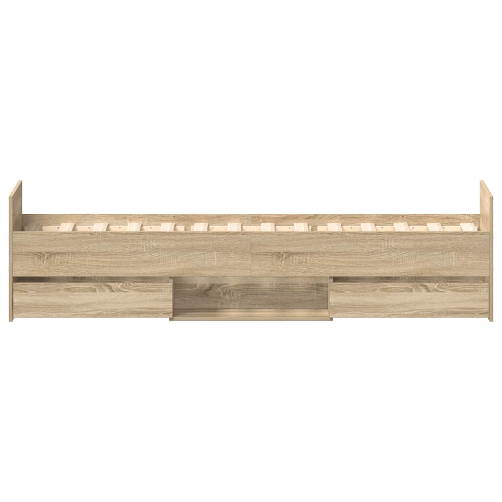 Giroletto con Testiera e Pediera Rovere Sonoma 100x200 cm | homemem39