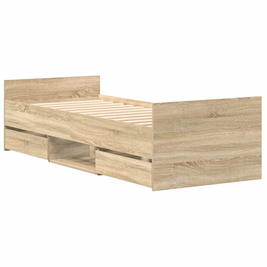 Giroletto con Testiera e Pediera Rovere Sonoma 100x200 cm | homemem39
