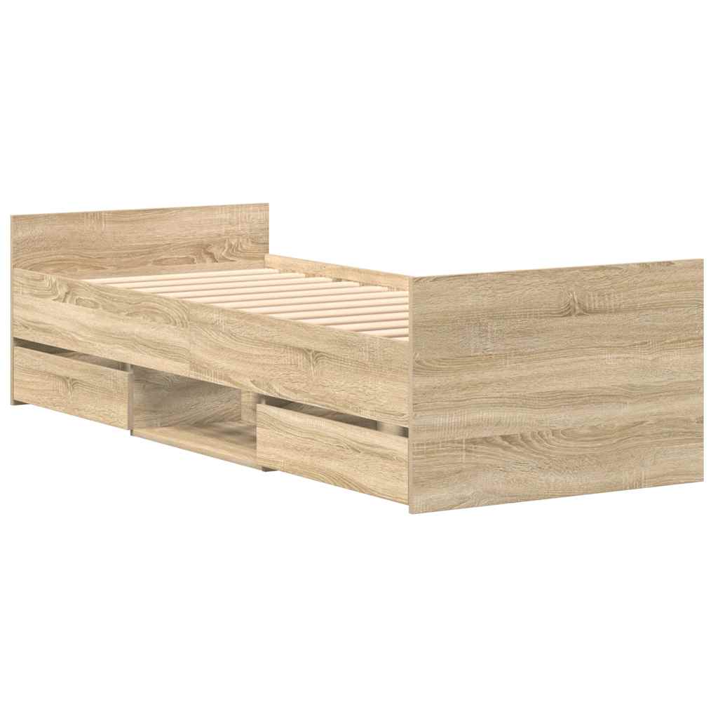 Giroletto con Testiera e Pediera Rovere Sonoma 100x200 cm