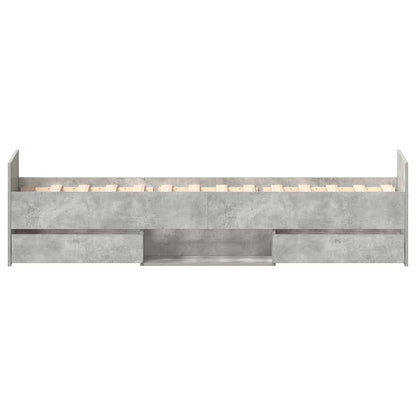 Giroletto con Testiera e Pediera Grigio Cemento 100x200 cm | homemem39