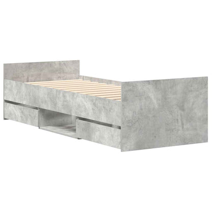 Giroletto con Testiera e Pediera Grigio Cemento 100x200 cm | homemem39
