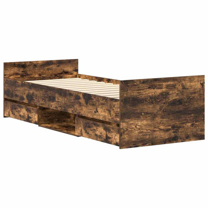 Giroletto con Testiera e Pediera Rovere Fumo 100x200 cm