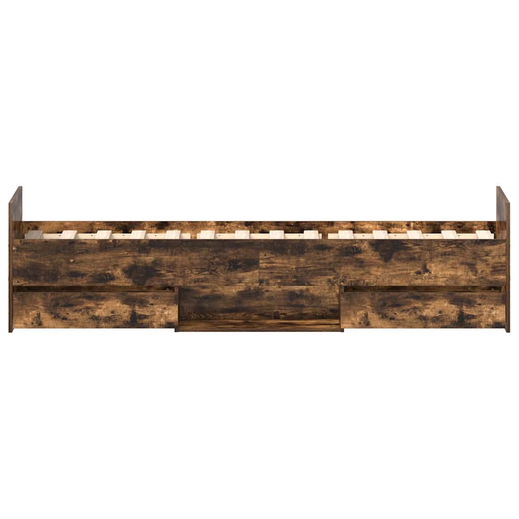Giroletto con Testiera e Pediera Rovere Fumo 100x200 cm | homemem39