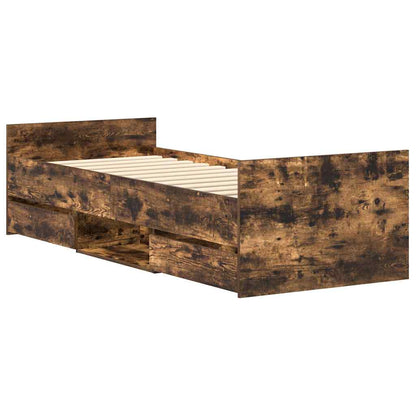 Giroletto con Testiera e Pediera Rovere Fumo 100x200 cm | homemem39