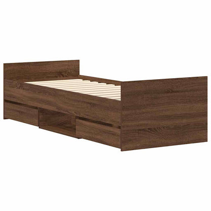 Giroletto con Testiera e Pediera Rovere Marrone 100x200 cm