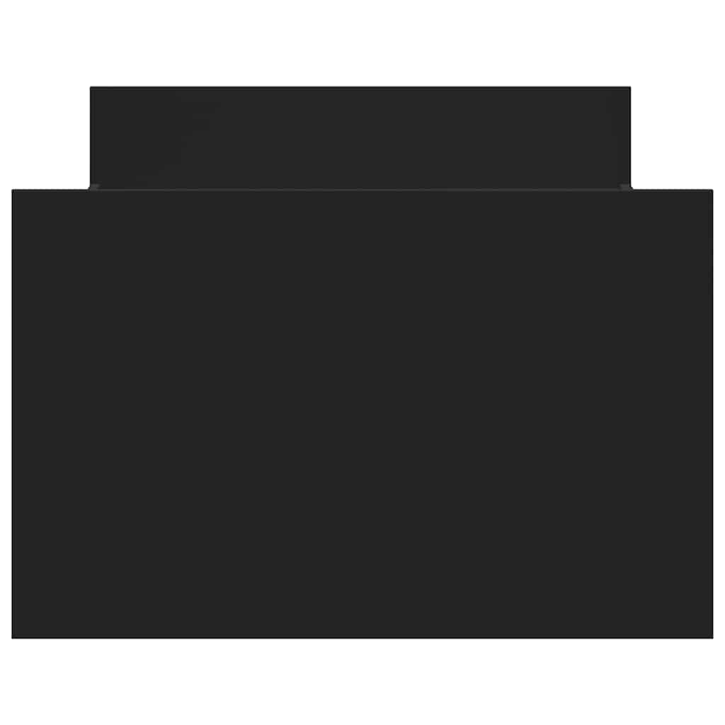 Giroletto con Testiera e Pediera Nero 90x200 cm | homemem39