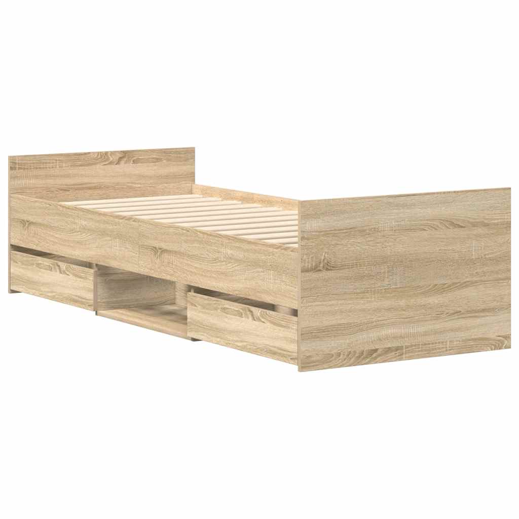 Giroletto con Testiera e Pediera Rovere Sonoma 90x200 cm | homemem39
