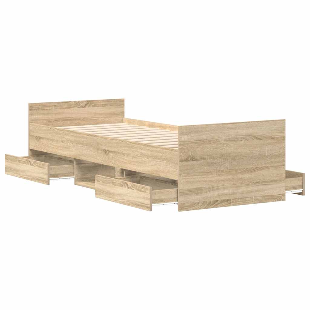Giroletto con Testiera e Pediera Rovere Sonoma 90x200 cm | homemem39