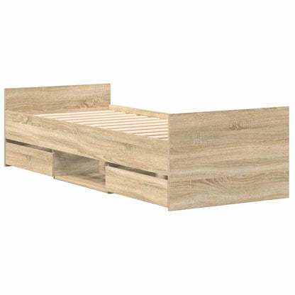 Giroletto con Testiera e Pediera Rovere Sonoma 90x200 cm | homemem39