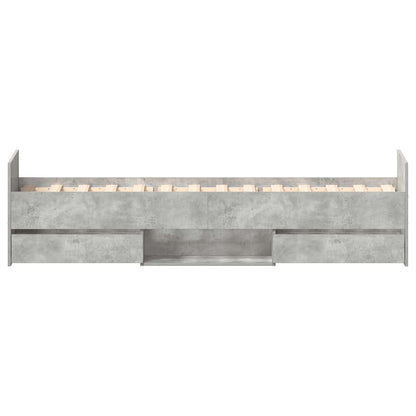 Giroletto con Testiera e Pediera Grigio Cemento 90x200 cm