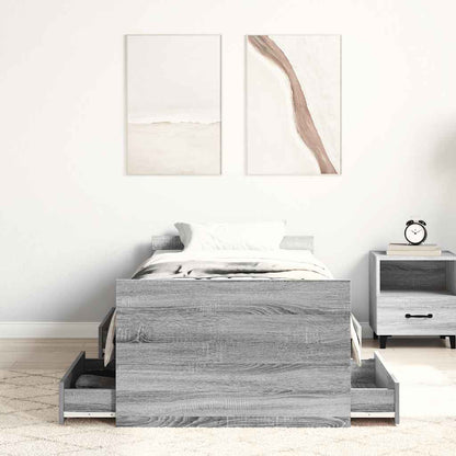 Giroletto con Testiera e Pediera Grigio Sonoma 90x200 cm
