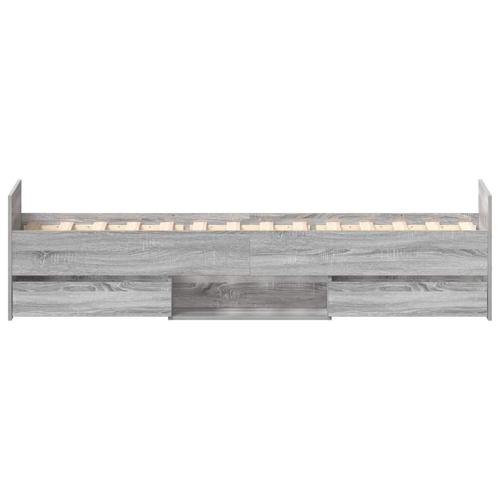 Giroletto con Testiera e Pediera Grigio Sonoma 90x200 cm | homemem39