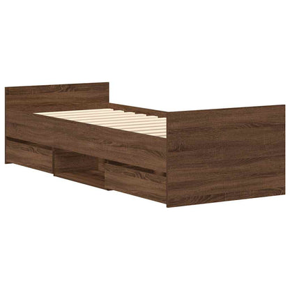 Giroletto con Testiera e Pediera Rovere Marrone 90x200 cm
