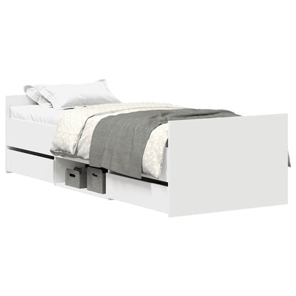 Giroletto con Testiera e Pediera Bianco 90x190 cm | homemem39
