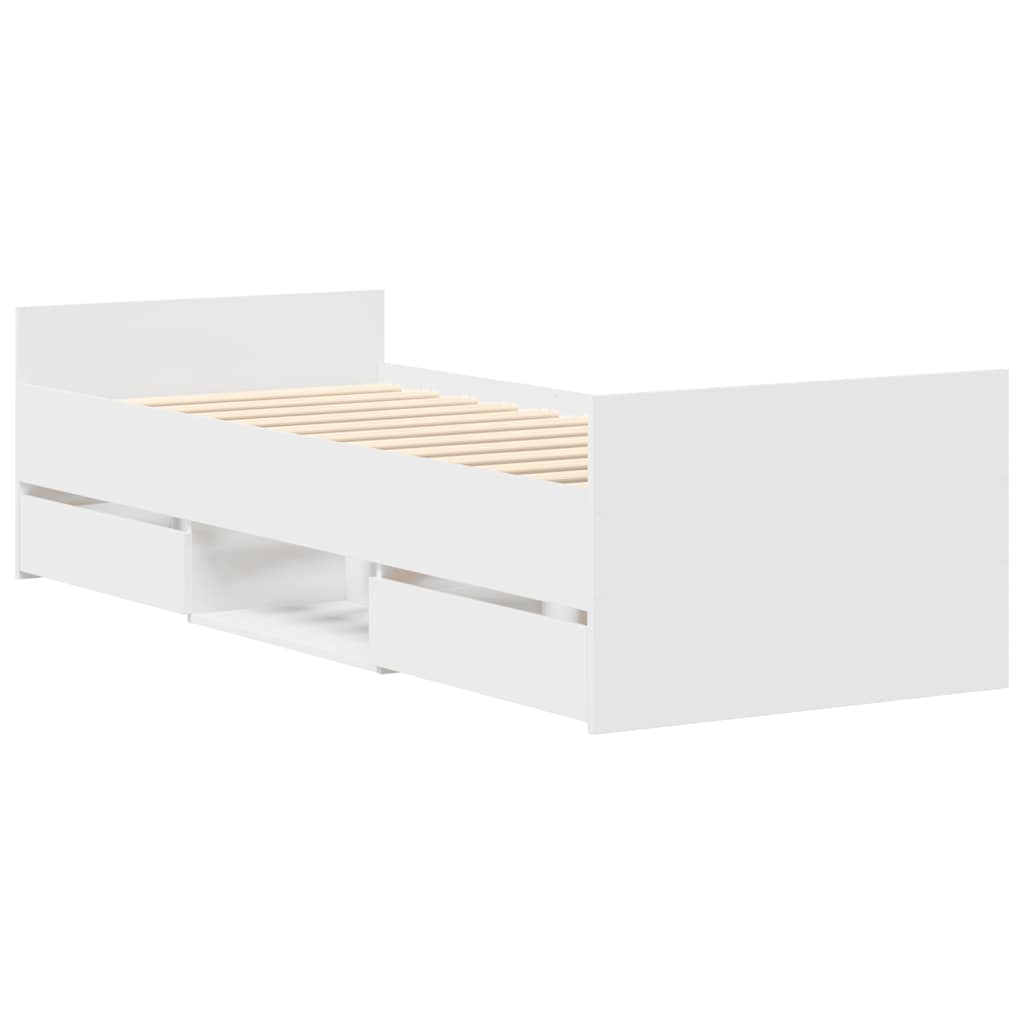 Giroletto con Testiera e Pediera Bianco 90x190 cm | homemem39