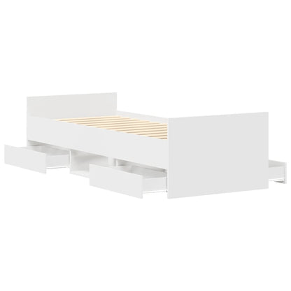 Giroletto con Testiera e Pediera Bianco 90x190 cm | homemem39