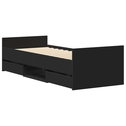 Giroletto con Testiera e Pediera Nero 90x190 cm | homemem39