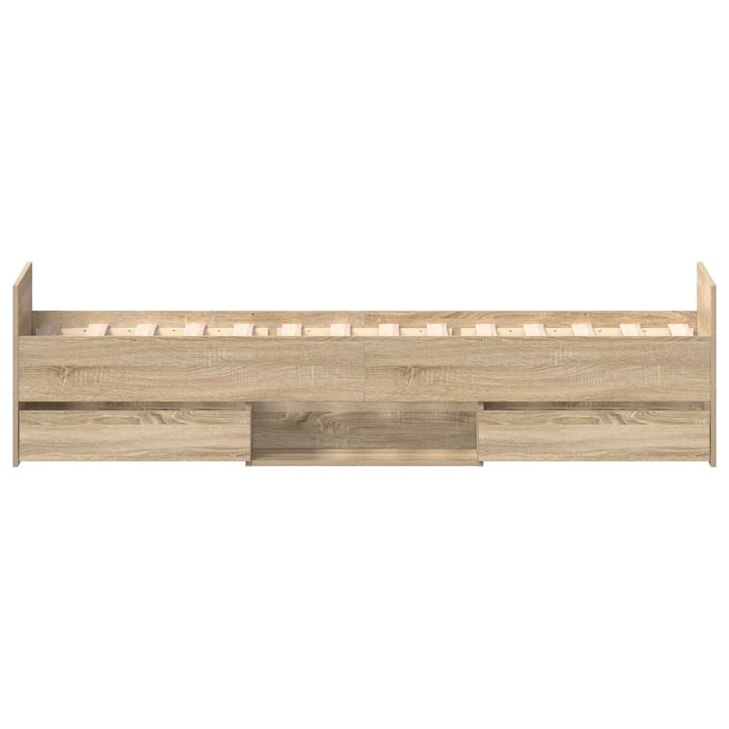 Giroletto con Testiera e Pediera Rovere Sonoma 90x190 cm | homemem39