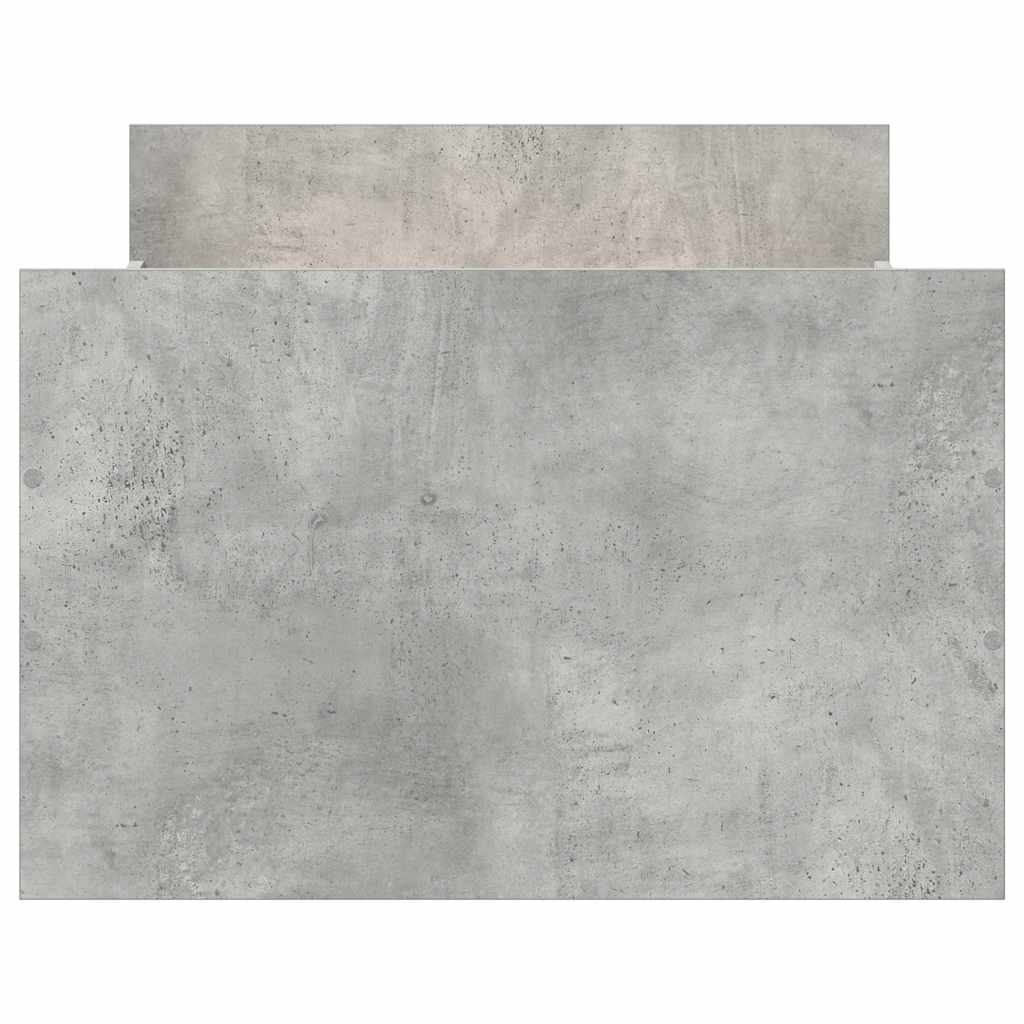 Giroletto con Testiera e Pediera Grigio Cemento 90x190 cm - homemem39