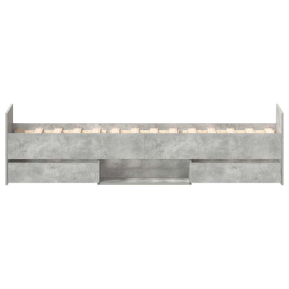 Giroletto con Testiera e Pediera Grigio Cemento 90x190 cm