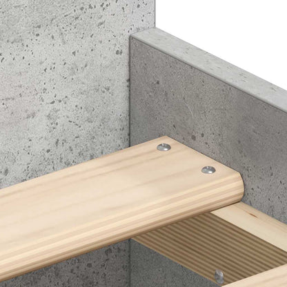 Giroletto con Testiera e Pediera Grigio Cemento 90x190 cm - homemem39