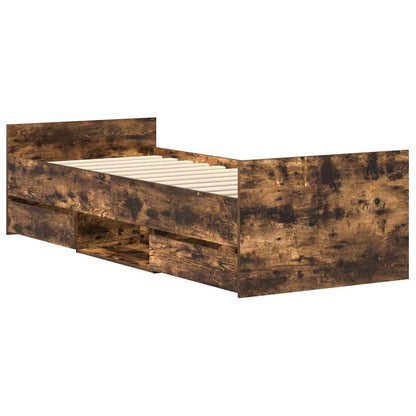 Giroletto con Testiera e Pediera Rovere Fumo 90x190 cm