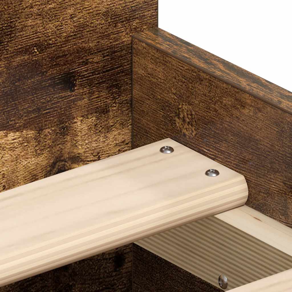 Giroletto con Testiera e Pediera Rovere Fumo 90x190 cm - homemem39