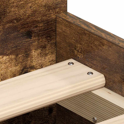 Giroletto con Testiera e Pediera Rovere Fumo 90x190 cm - homemem39