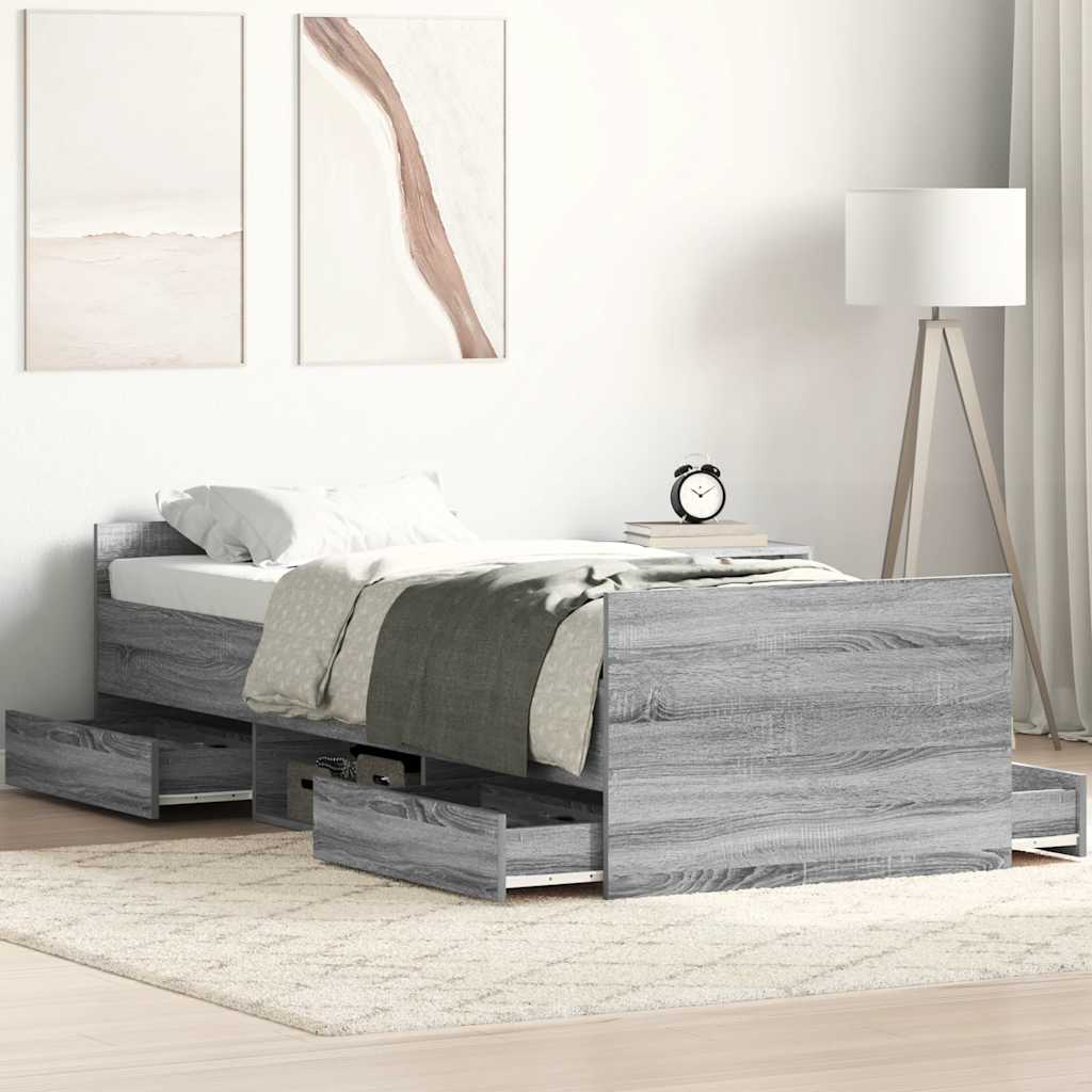 Giroletto senza Materasso Rovere Sonoma 90x190 cm