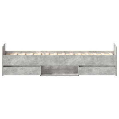 Giroletto con Testiera e Pediera Grigio Cemento 75x190 cm