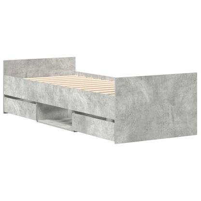 Giroletto con Testiera e Pediera Grigio Cemento 75x190 cm