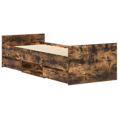 Giroletto con Testiera e Pediera Rovere Fumo 75x190 cm